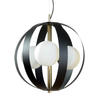 Wisząca lampa do salonu Nela 1137 Zumaline kulista metal szkło czarny złoty