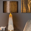 Abażurowa LAMPA stołowa VELVET 10501/81/30 Lucide stojąca LAMPKA nocna czarna szara