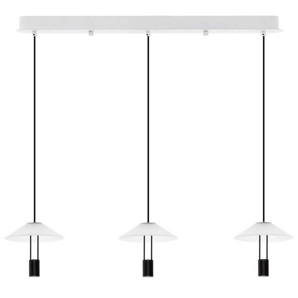 Potrójna lampa wisząca AYAVIRI LE44740 LED 29W 3000K do salonu czarny biały