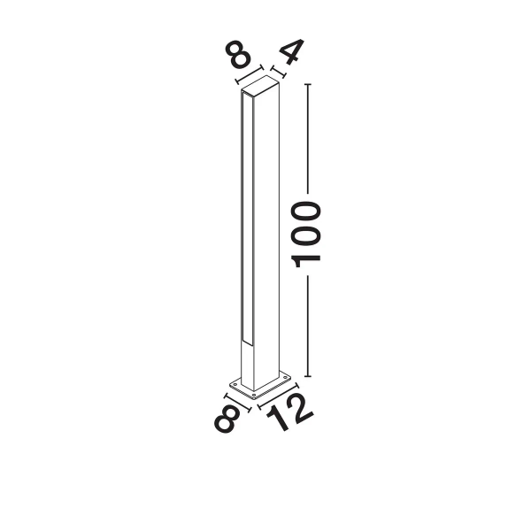 Zewnętrzna lampa stojąca CARMIZO LE75108 LED 17W 3000K IP65 czarny