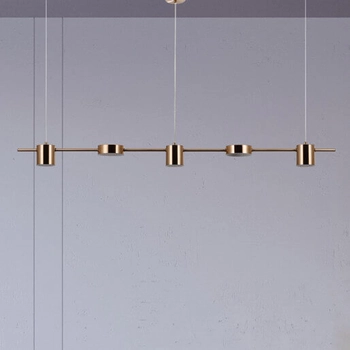 Modernistyczna LAMPA wisząca REMDAL PND-16374-5-COP-GD-3K Italux metalowa OPRAWA molekuły LED 30W 3000K sticks miedź