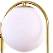 Modernistyczny kinkiet CGELIPSW szklana kula do sypialni mosiądz