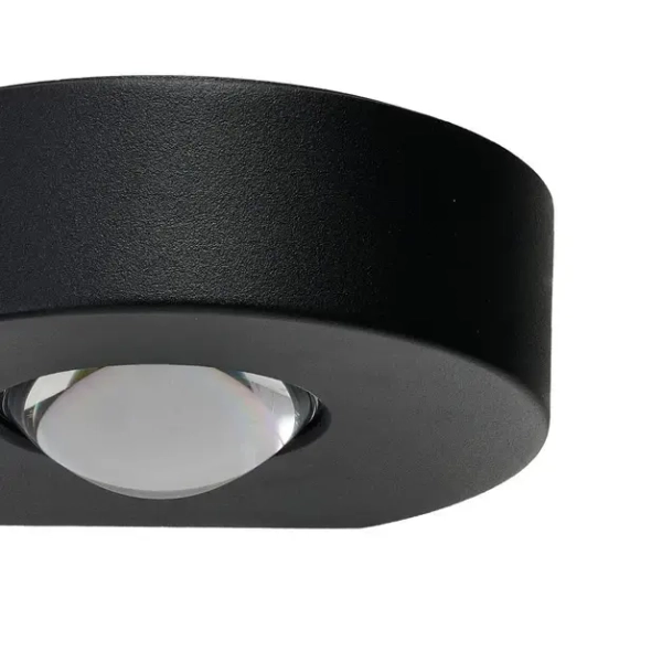 Zewnętrzny kinkiet ścienny na taras MANTA LED 3000K AZ6826 czarny transparentny aluminiowy