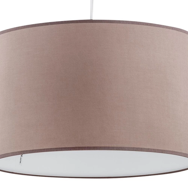 Okrągła lampa wisząca do sypialni Rondo 3466 TK Lighting tkanina cappuccino