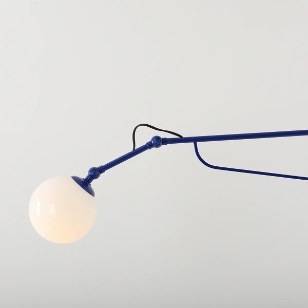 Kulista lampa ścienna SOHO 1105C25_D okrągła szklana kobaltowa