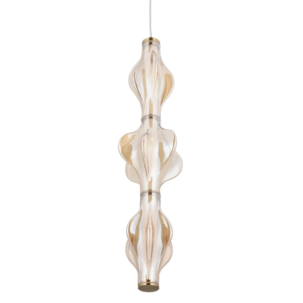 Glamour zwisowa lampa Elva 18214 LED 22W 3000K szklana bursztynowy