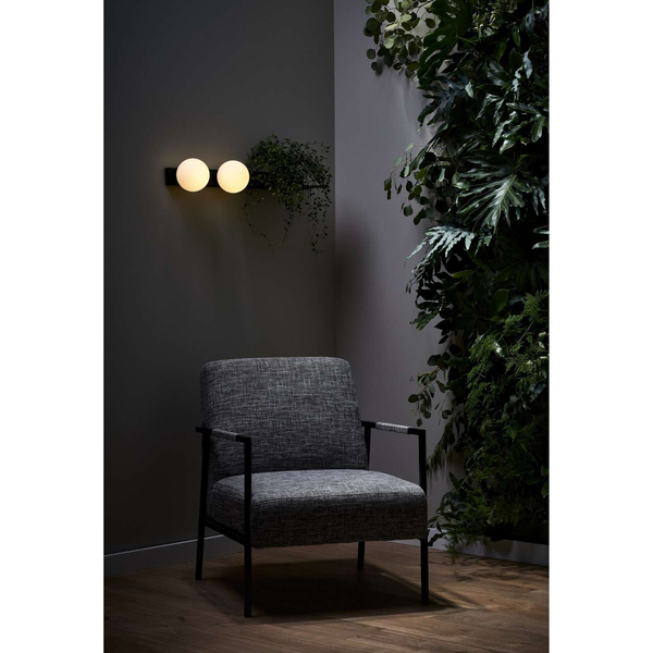 LAMPA ścienna BOTANICA 20852201 Kaspa metalowa OPRAWA półka KINKIET kule balls białe