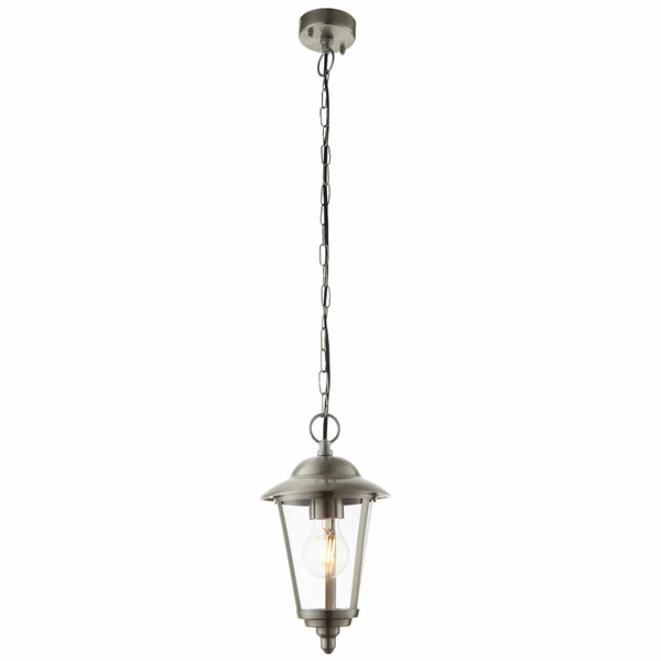 Zewnętrzna lampa wisząca Klien YG-865-SS Endon IP44 srebrna przezroczysta
