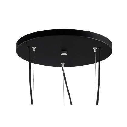 Wisząca LAMPA hygge ALUR 10734302 Kaspa skandynawska OPRAWA kulisty ZWIS szklane kule balls przezroczyste czarne