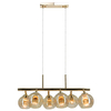 Lampa wisząca wielopunktowa Piran 2208/6 TR szkło kaskada złoto