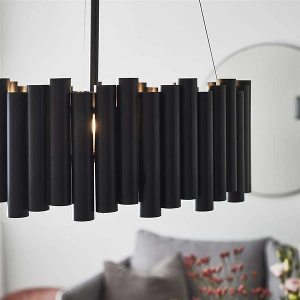 LAMPA wisząca LEVEL 107925 Markslojd metalowa OPRAWA modernistyczny ZWIS rurki czarne