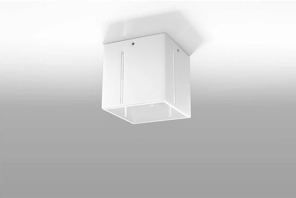 LAMPA sufitowa SL.0398 metalowa OPRAWA kostka cube biała