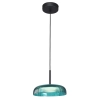 Ryflowana lampa wisząca Colle PND-48529-BK-BLU LED 12W 3000K zielona