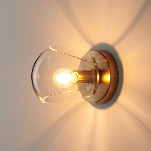 Kinkiet do salonu Cosmic ST-8954W Step industrialny złoty przezroczysty