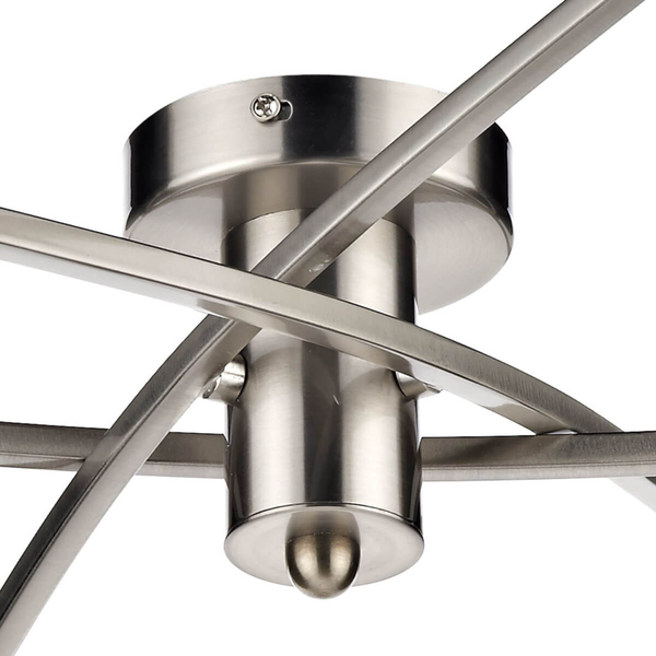 Sufitowa lampa szklana Morgan MOR6446 sticks metalowa chrom