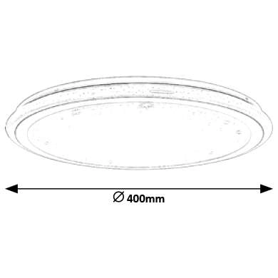 Plafon LAMPA sufitowa LEONIE 1510 Rabalux okrągła OPRAWA z efektem gwiazd LED 32W 3000-6500K z pilotem biała