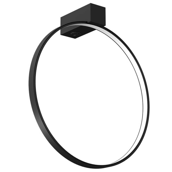 Loftowy kinkiet AGARO 4306 Shilo LED 9W 3000K nad stół ring czarny