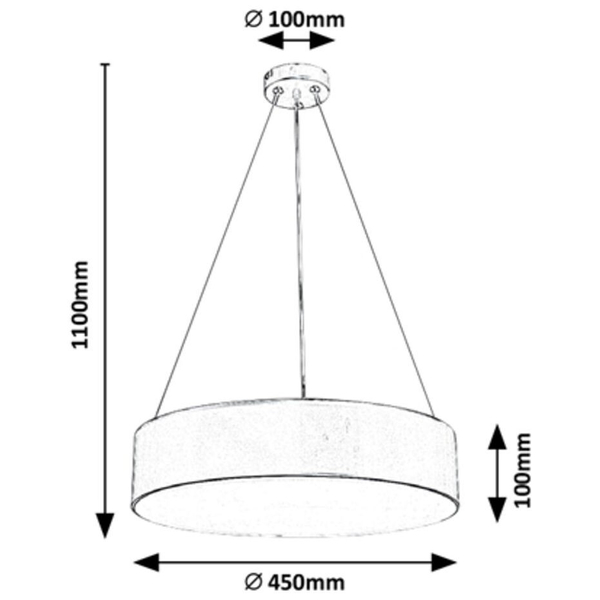 Minimalistyczna LAMPA wisząca RENATA 5082 Rabalux okrągły metalowy ZWIS nowoczesny czarny