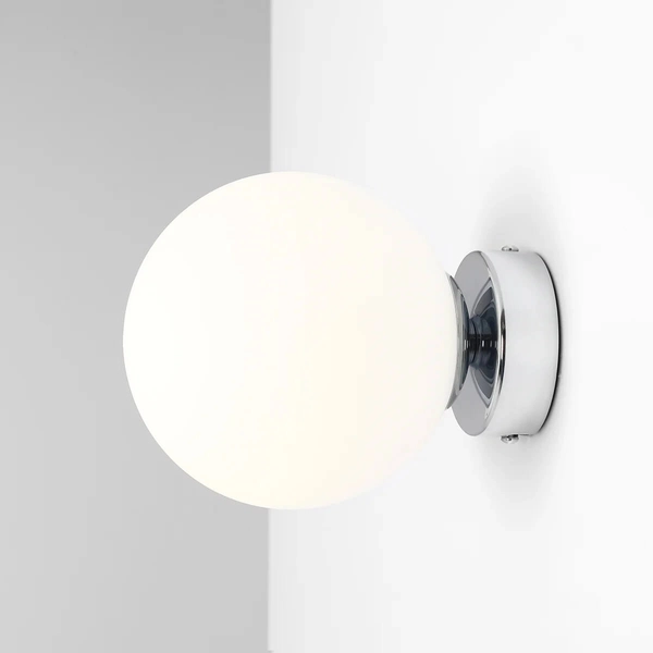 Kulisty kinkiet szklany Ball 1076C4_S Aldex lampa do pokoju biała chrom