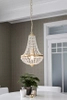 Złota lampa Granso 106118 do sypialni na łańcuchu crystal glamour
