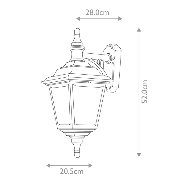 Lampka elewacyjna KERRY-WALL Elstead lampion metalowa czarna