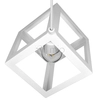 Loftowa LAMPA wisząca SWEDEN 306890 Polux metalowa OPRAWA zwis KOSTKA kwadratowa klatka cube biała
