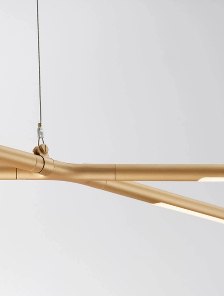 Nowoczesna lampa wisząca BELL LE42729 LED 30W 3000K salonowa nad stół złota