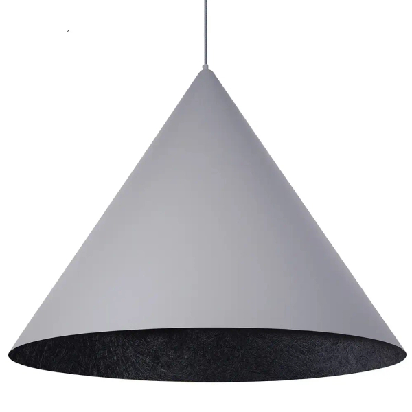 Trójkątna wisząca lampa VESUVIO 41054 nad stół szara czarna