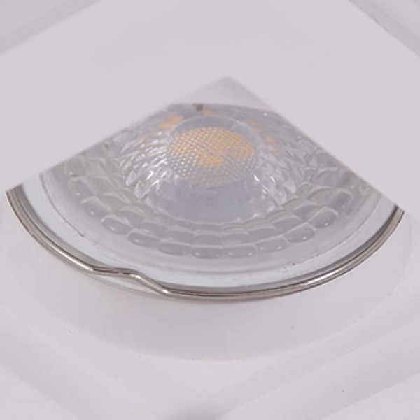 Lampa sufitowa wpustowa Hera AZ3466 Azzardo kwadratowa metalowa biała