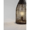 Rustykalna lampa stojąca ALDENZO LE45388 ratanowa czarna