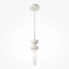 Lampa wisząca nad stół Kioto MOD178PL-01W marmurowa biała