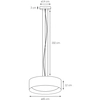 LAMPA wisząca VERO 10449301 Kaspa metalowa OPRAWA okrągły zwis biały