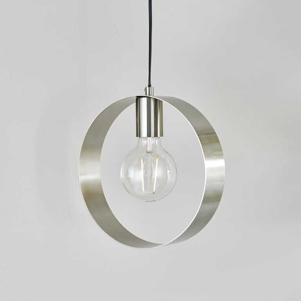 Minimalistyczna lampa wisząca nad stół Hoop 90454 Endon nikiel
