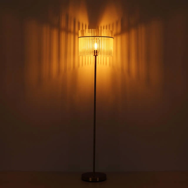 Podłogowa lampa do salonu GORLEY 15698SM glamour złota
