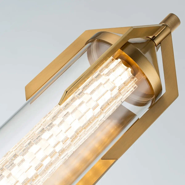 Szklany kinkiet łazienkowy Espada QN-ESPADA-2W-BG LED 23W 3000K IP44 złoty