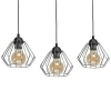 LAMPA wisząca NORMAN MLP6264 Milagro industrialna OPRAWA metalowy ZWIS druciane klatki czarne chrom