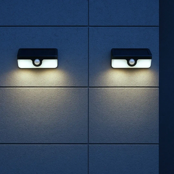 Solarna ścienna lampa Link EKO2359 LED 5W 4000K IP65 czarny