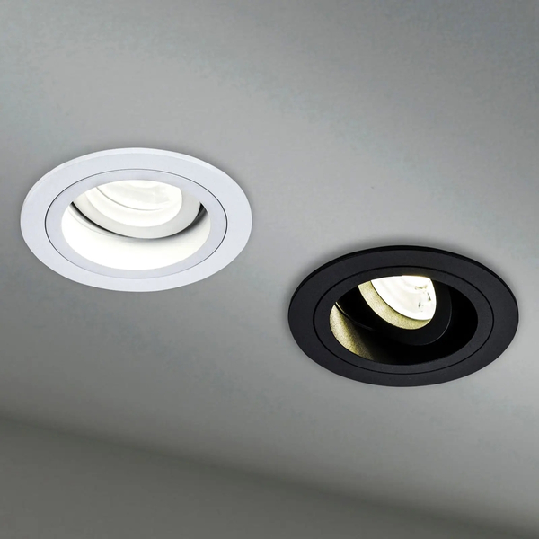 Lampa sufitowa wpustowa Share DL053-01WB biała czarna
