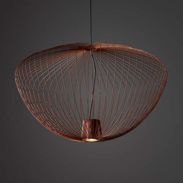 Wisząca lampa druciana PUMPKIN 11494 salonowa terakota