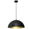 Industrialna lampa wisząca Beta okrągła do holu czarna złota