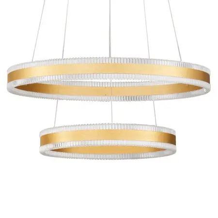 Podwójna lampa wisząca DONTERIO LE45399 LED 69W 3000K ringi złote