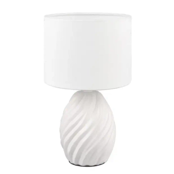 Nocna stołowa lampka Melva R51771031 ceramiczna do sypialni biały