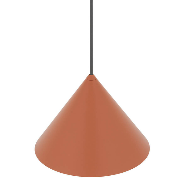 Lampa wisząca do salonu ZENITH 11490 stożek terakota