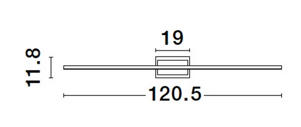 Minimalistyczna lampa ścienna HIDALGO LE42863 LED 28,5W 3000K czarna