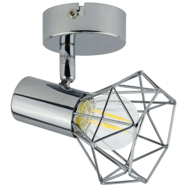 Kinkiet LAMPA ścienna XARA 54802-1 Globo druciana OPRAWA regulowana drut chrom