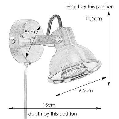 Regulowana LAMPA ścienna ROCCO 107853 Markslojd metalowa OPRAWA kinkiet reflektorek industrialny antyczny brąz