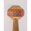 Lampa stojąca boho OVELRIA LE45355 z wtyczką ekologiczna brązowa czerwona