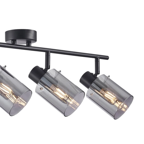 Lampa wielopunktowa natynkowa Sardo SPL-5581-4-BK-SG Italux szary czarny