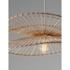 Lampa wisząca z kloszem SELVORA LE45374 kapelusz drewno biały