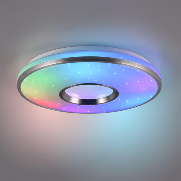 Sypialniany plafon RGB Realta R64401005 RL Light LED 24W 2700-6500K srebrna